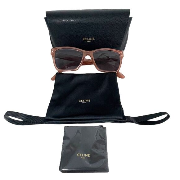 Celine Paris CL500231 Sunglasses - Pink Cat Eye Frames with Gray Lenses (UNIQUE) - Picture 3 of 16